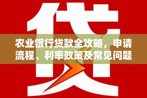 水城农业银行贷款全攻略，申请流程、利率政策及常见问题解析