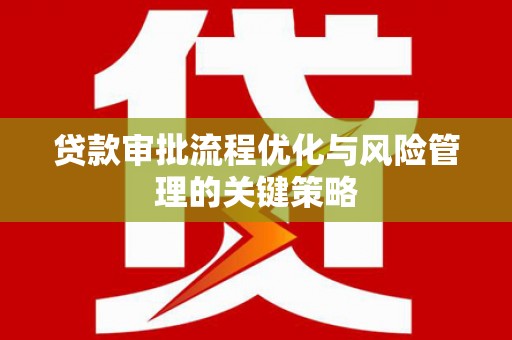 水城贷款审批流程优化与风险管理的关键策略