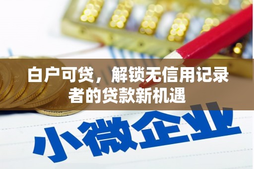 水城白户可贷，解锁无信用记录者的贷款新机遇