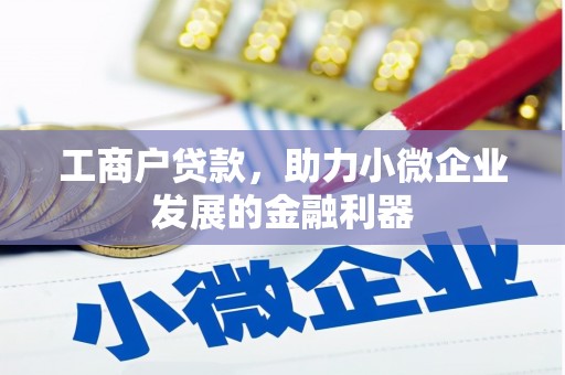 水城工商户贷款，助力小微企业发展的金融利器