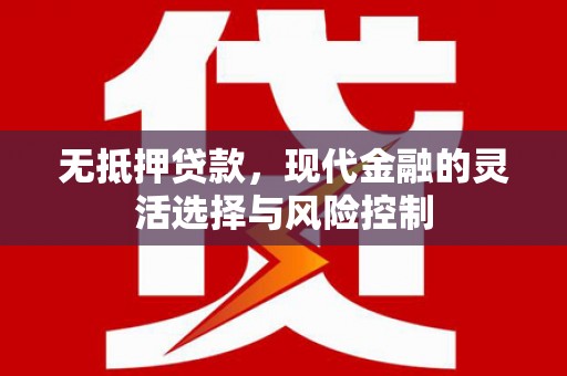 水城无抵押贷款，现代金融的灵活选择与风险控制