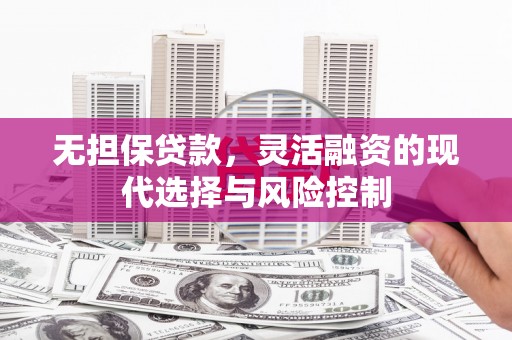 水城无担保贷款，灵活融资的现代选择与风险控制