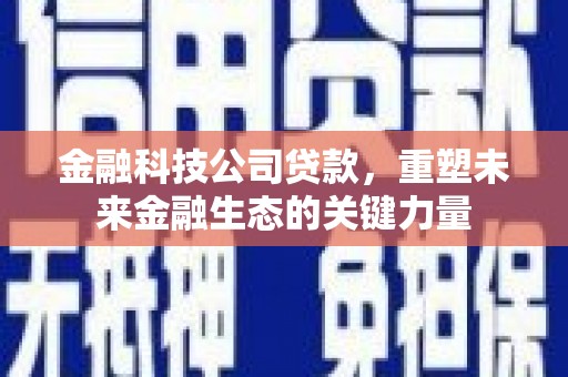 水城金融科技公司贷款，重塑未来金融生态的关键力量