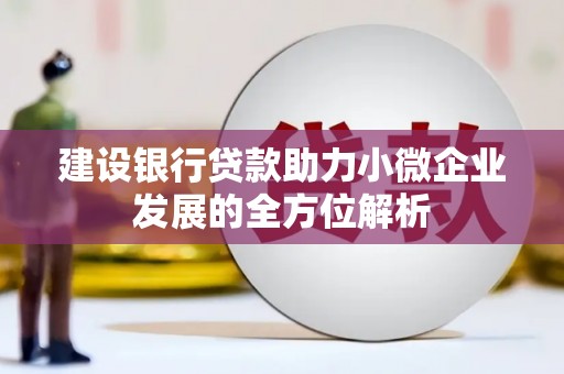 水城建设银行贷款助力小微企业发展的全方位解析