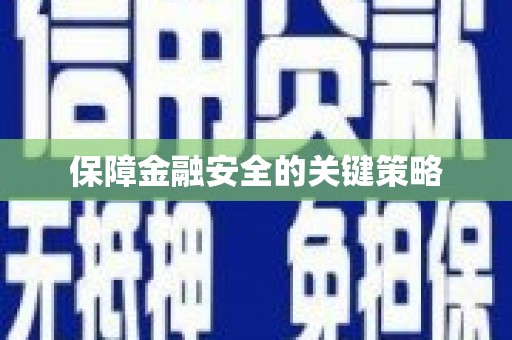 水城保障金融安全的关键策略