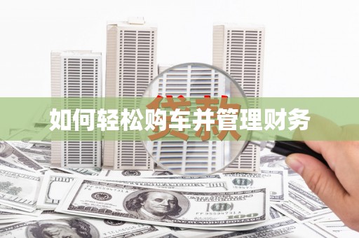 水城如何轻松购车并管理财务
