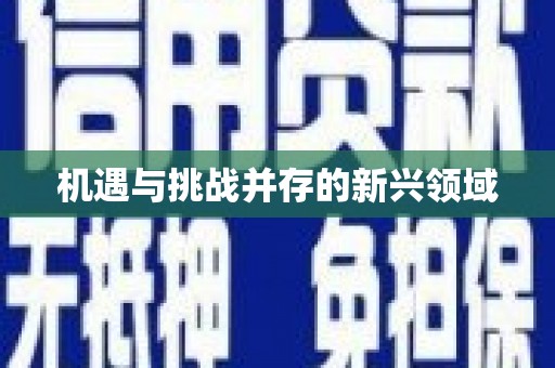 水城机遇与挑战并存的新兴领域
