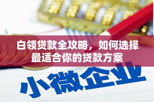 水城白领贷款全攻略，如何选择最适合你的贷款方案