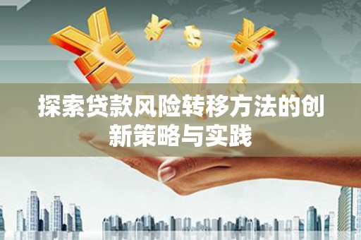水城探索贷款风险转移方法的创新策略与实践
